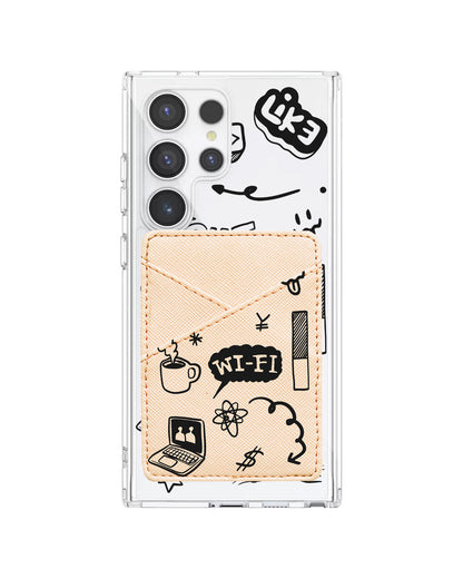 Android Phone Wallet Case - Social Black