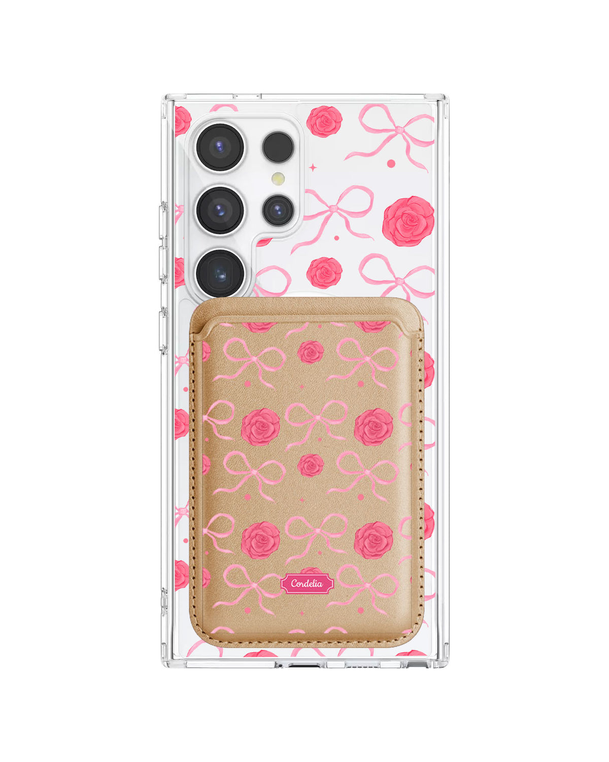 Android Magnetic Wallet Case - Coquette Rose