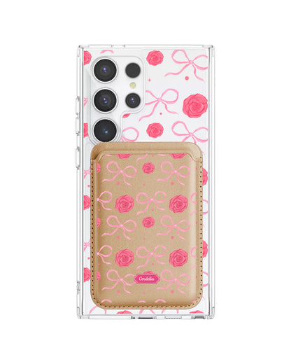 Android Magnetic Wallet Case - Coquette Rose