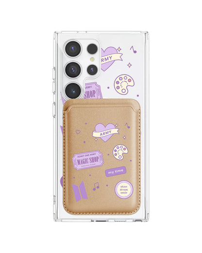Android Magnetic Wallet Case - BTS Sticker Pack