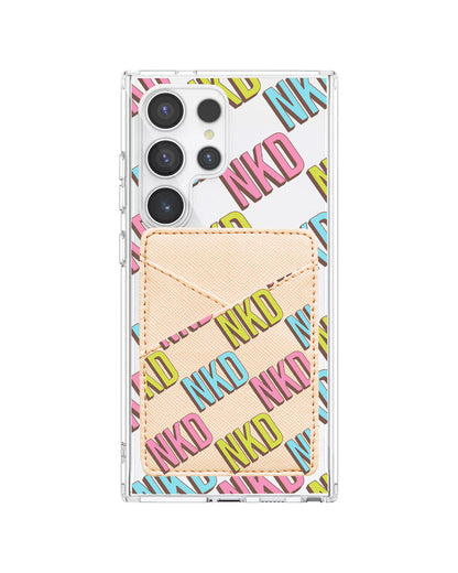 Android Phone Wallet Case - Diagonal Initial Monogram 3.0