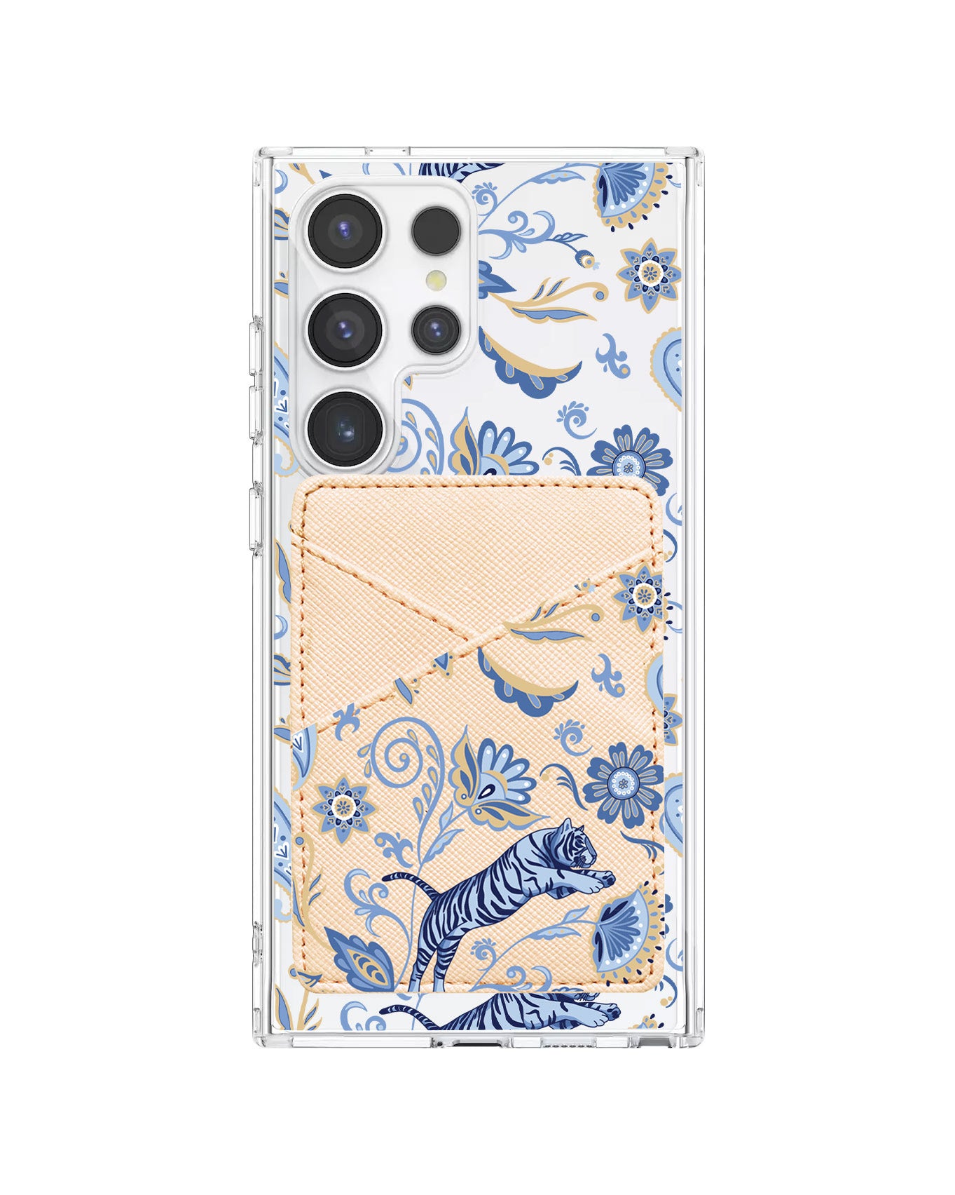 Android Phone Wallet Case - Tiger & Floral
