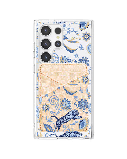 Android Phone Wallet Case - Tiger & Floral