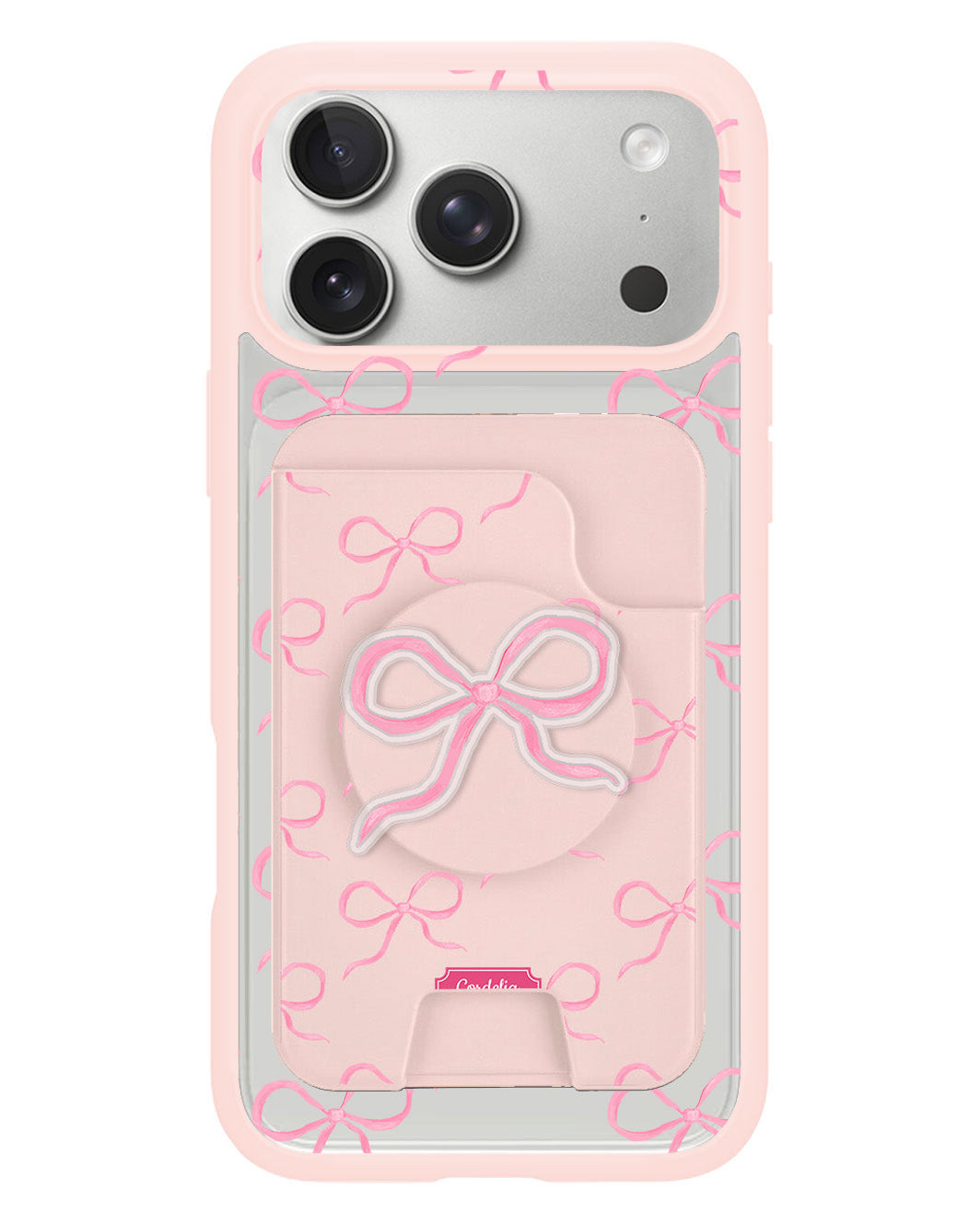 iPhone Magpop Wallet - Coquette Pink Bow