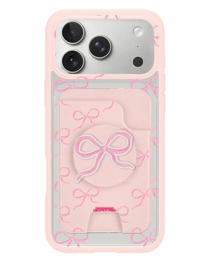 iPhone Magpop Wallet - Coquette Pink Bow