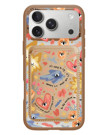iPhone Magnetic Wallet Case - Abstract Lovers