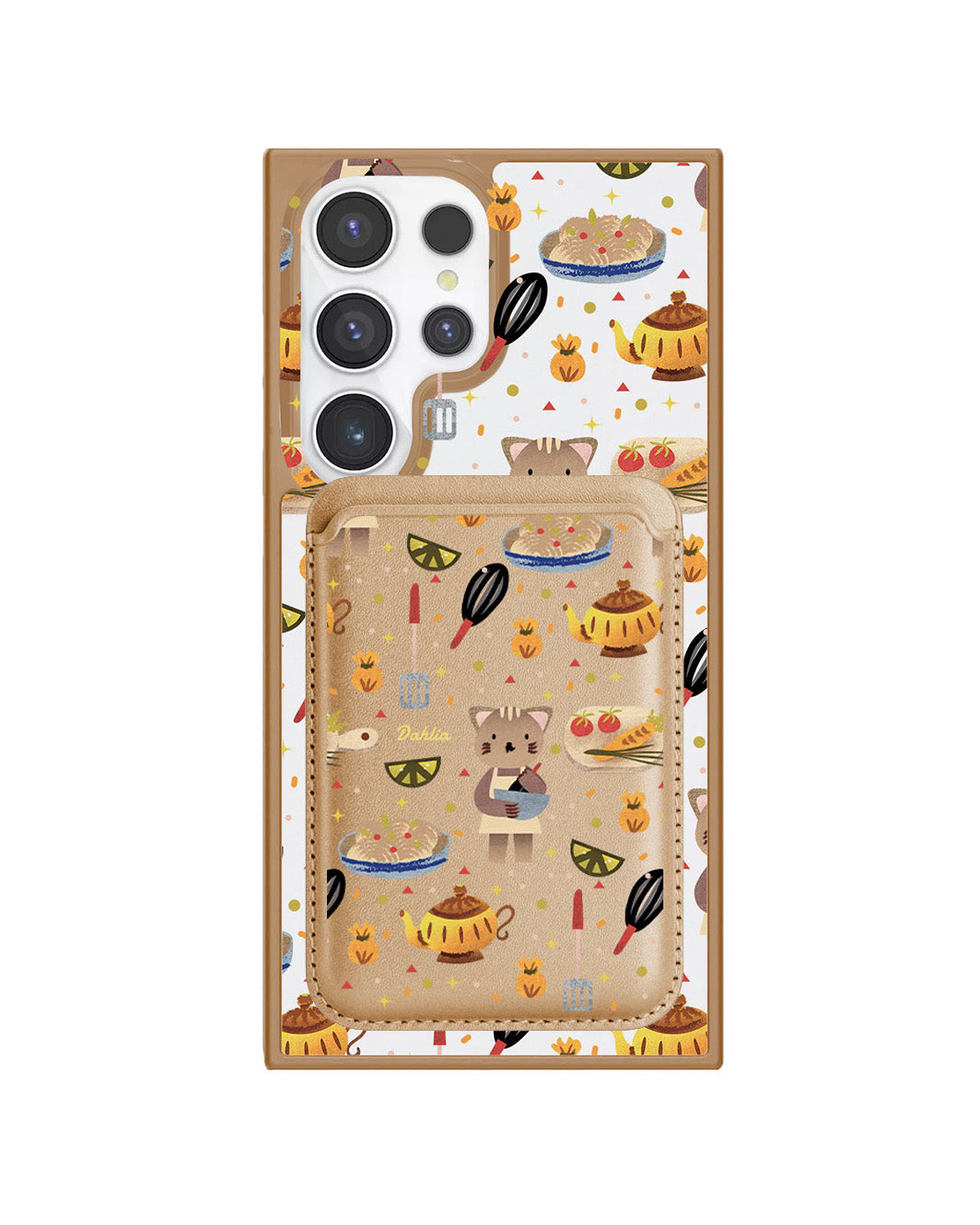 Android Magnetic Wallet Case - Cooking Cat