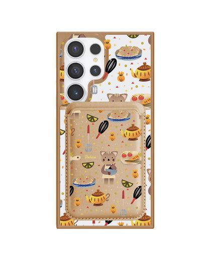 Android Magnetic Wallet Case - Cooking Cat