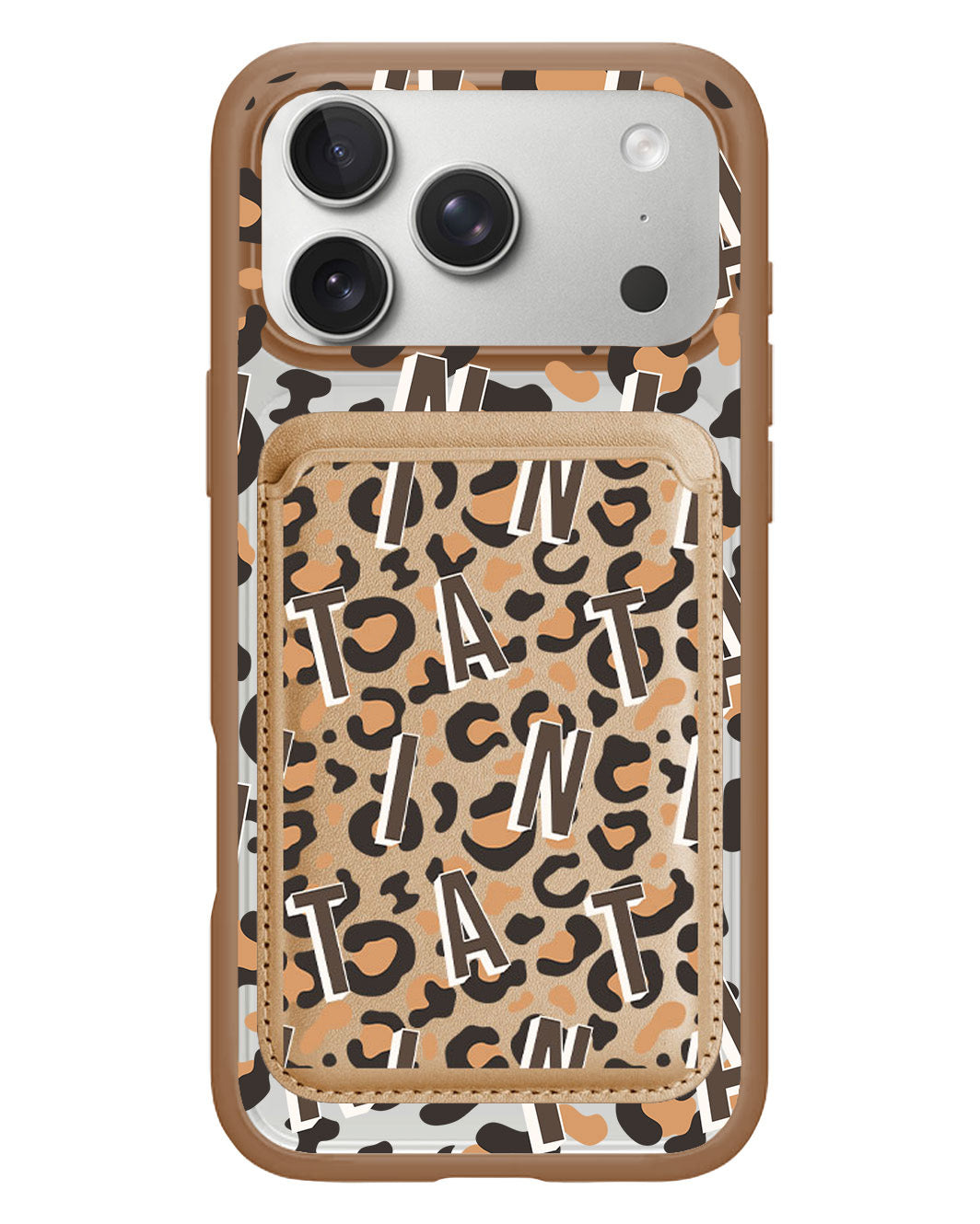 iPhone Magnetic Wallet Case - Leopard Monogram 2.0