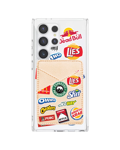Android Phone Wallet Case - Food Parody