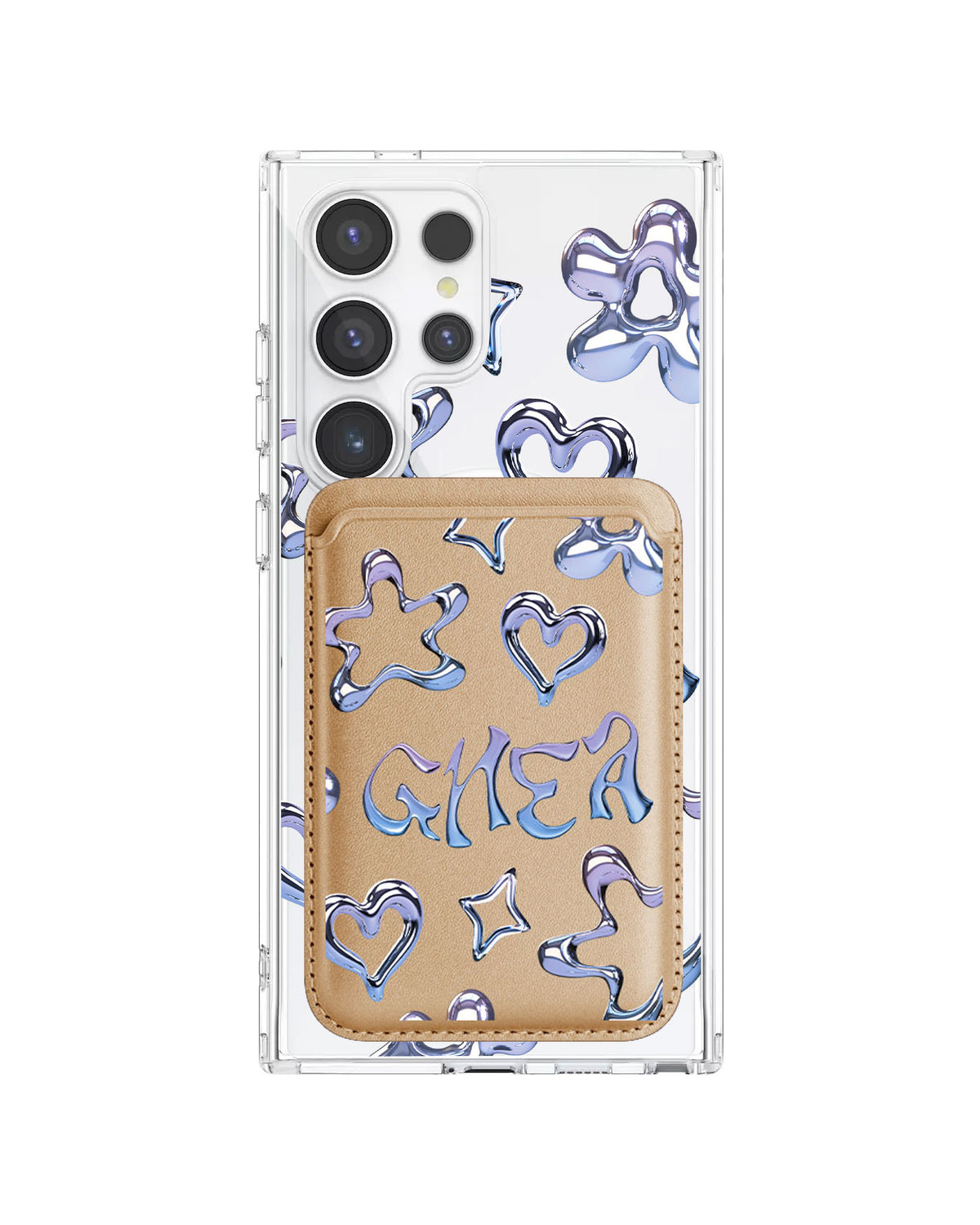 Android Magnetic Wallet Case - Chrome Monogram 1.0