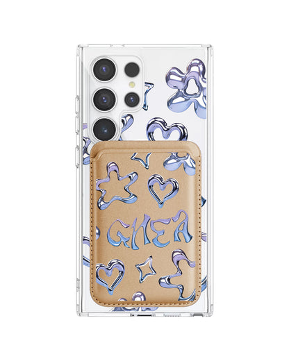 Android Magnetic Wallet Case - Chrome Monogram 1.0