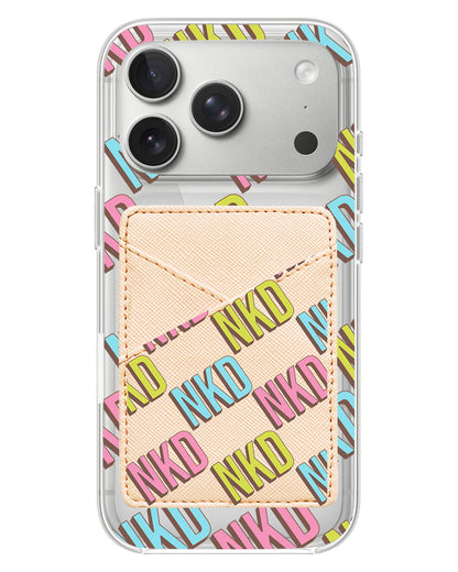 iPhone Phone Wallet Case - Diagonal Initial Monogram 3.0