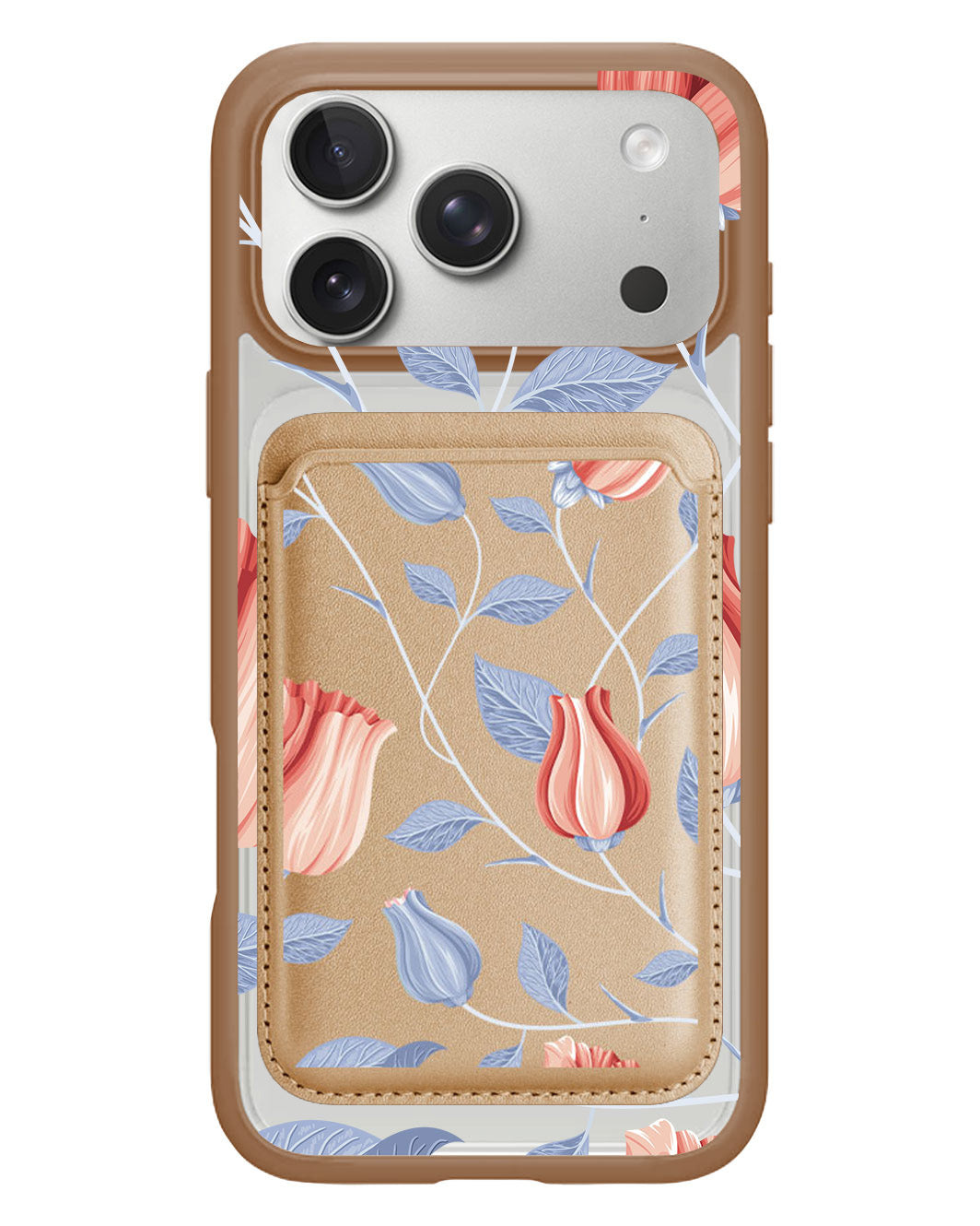 iPhone Magnetic Wallet Case - Red Tulip