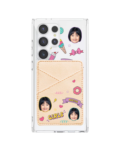 Android Phone Wallet Case - Face Grid Comic