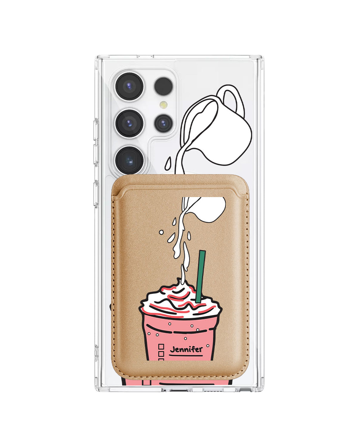 Android Magnetic Wallet Case - Frappe Rasberry