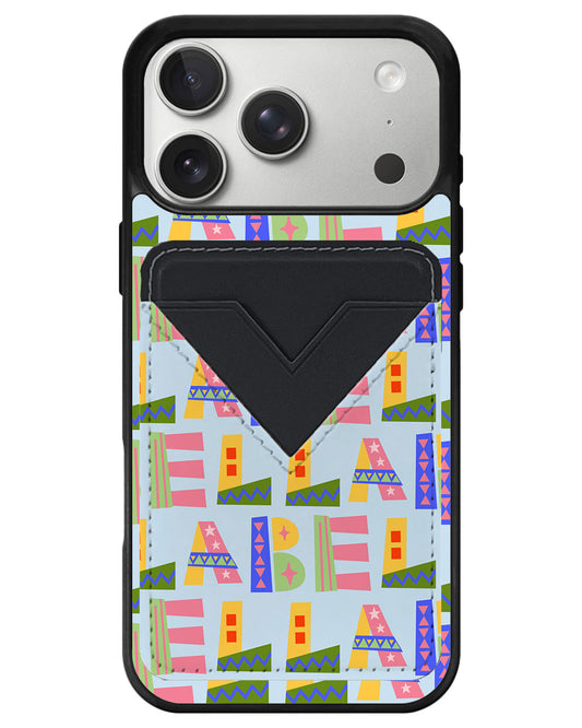 iPhone Avant Wallet Case - Playful Monogram 5.0