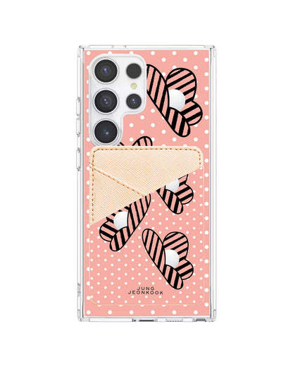 Android Phone Wallet Case - Pink Honey