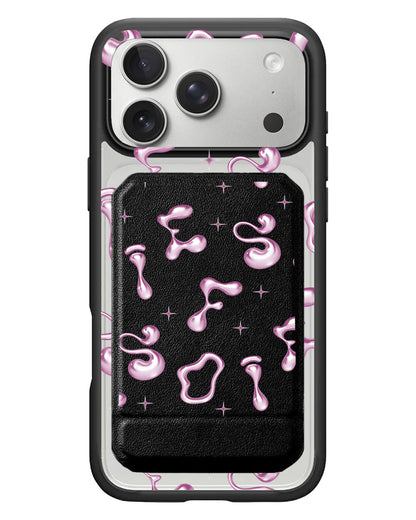 iPhone Magnetic Multifold Wallet - Pink Chrome Monogram