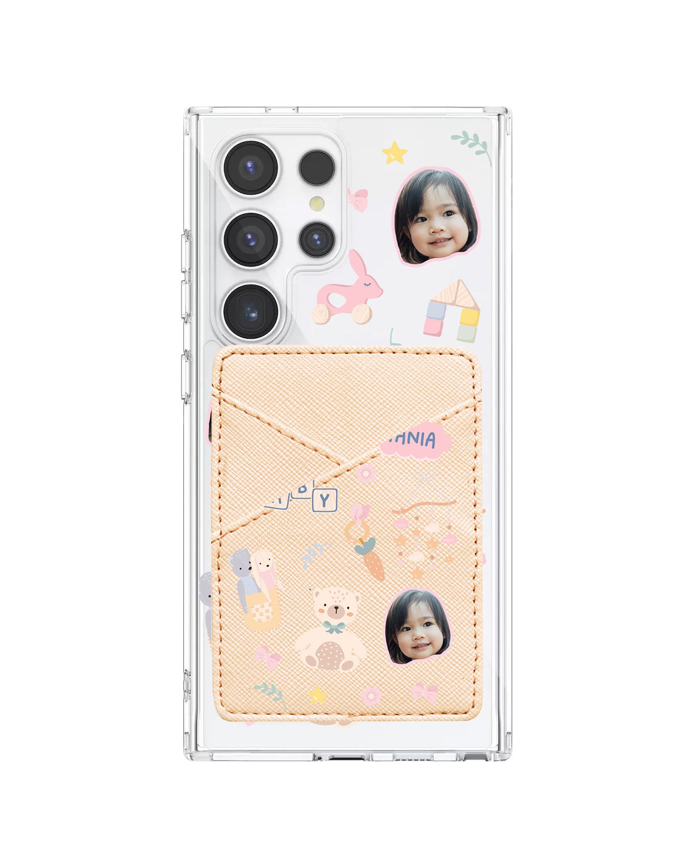 Android Phone Wallet Case - Face Grid Girl Toys