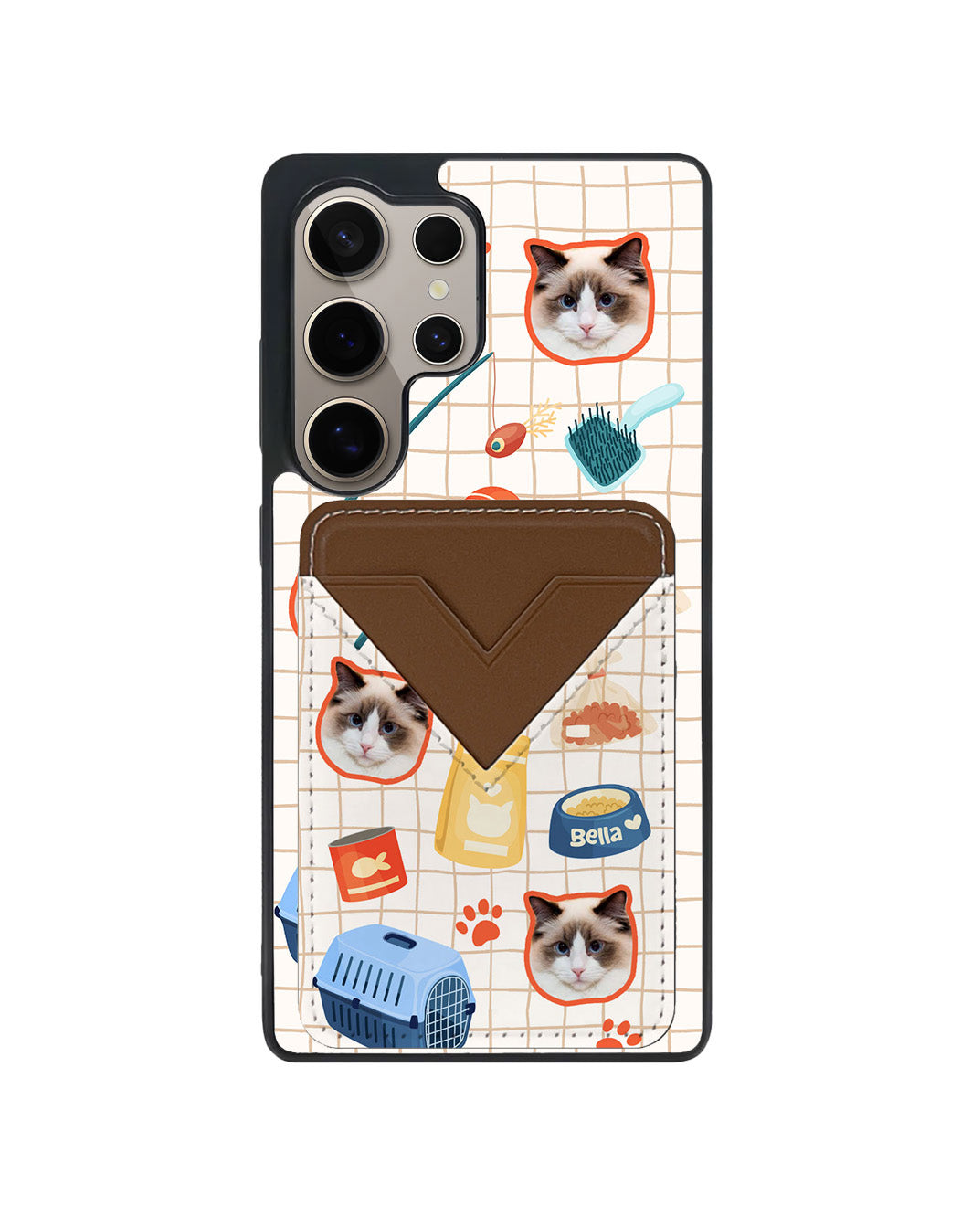 Android Avant Wallet Case - Pet Grid Kitty Adventure