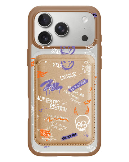 iPhone Magnetic Wallet Case - Graffiti