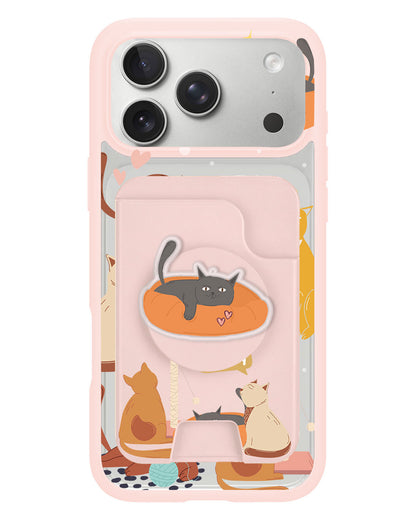 iPhone Magpop Wallet - Playful Cat