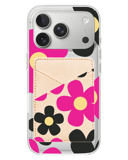 iPhone Phone Wallet Case - Daisy Hot Pink