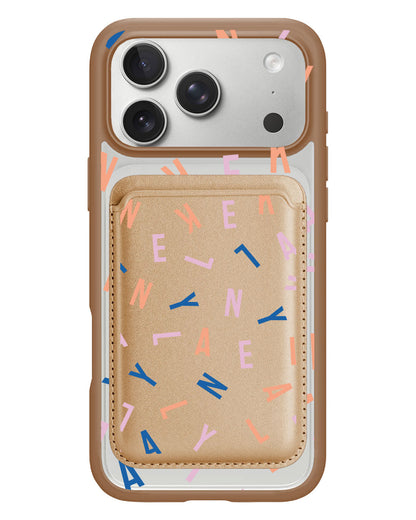 iPhone Magnetic Wallet Case - Monogram 1.0 Rainbow