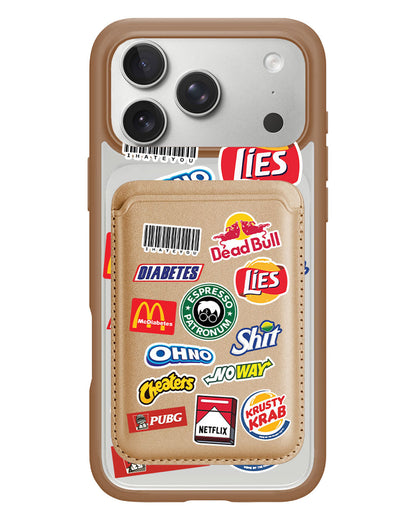 iPhone Magnetic Wallet Case - Food Parody