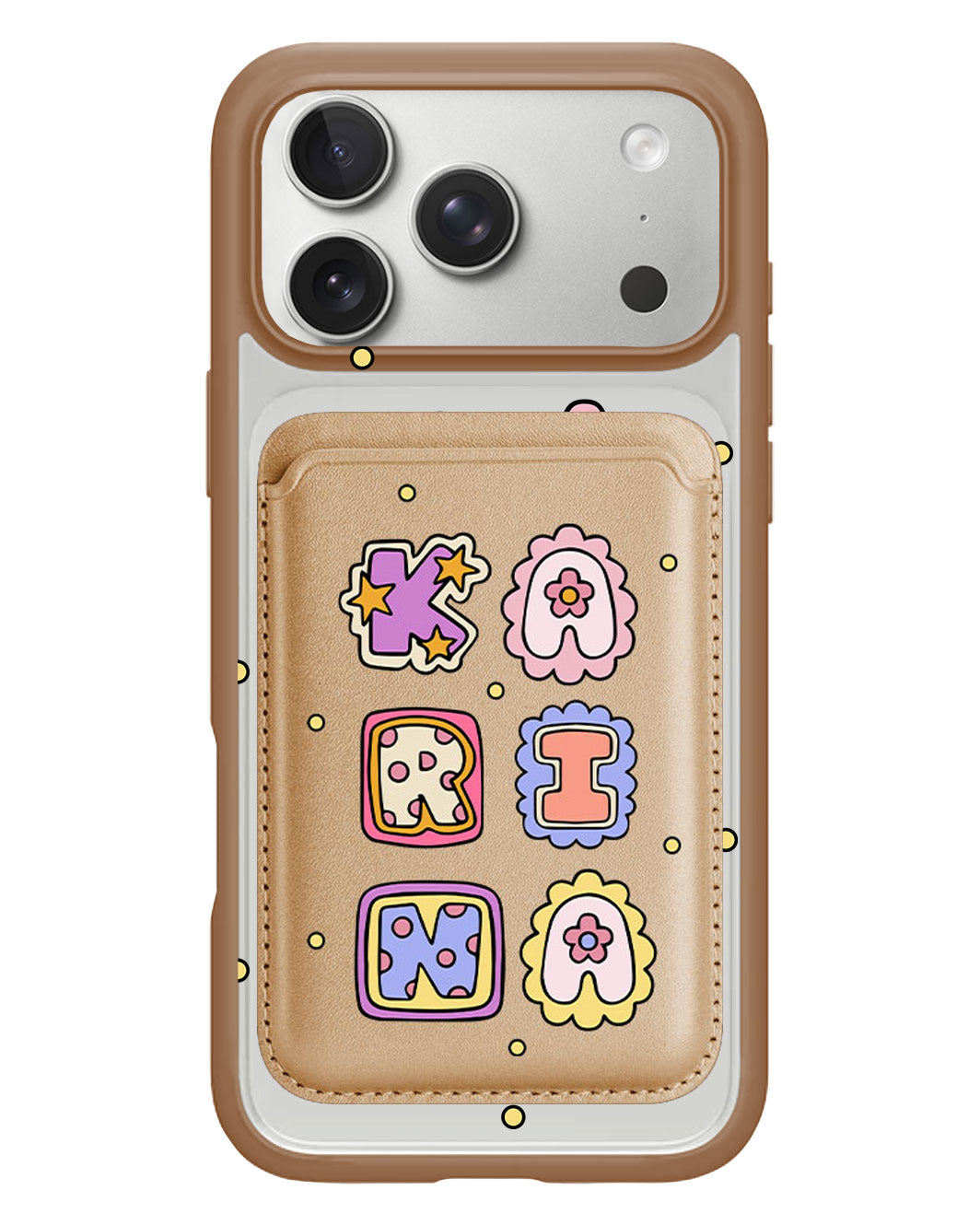 iPhone Magnetic Wallet Case - Adorable Monogram 2.0