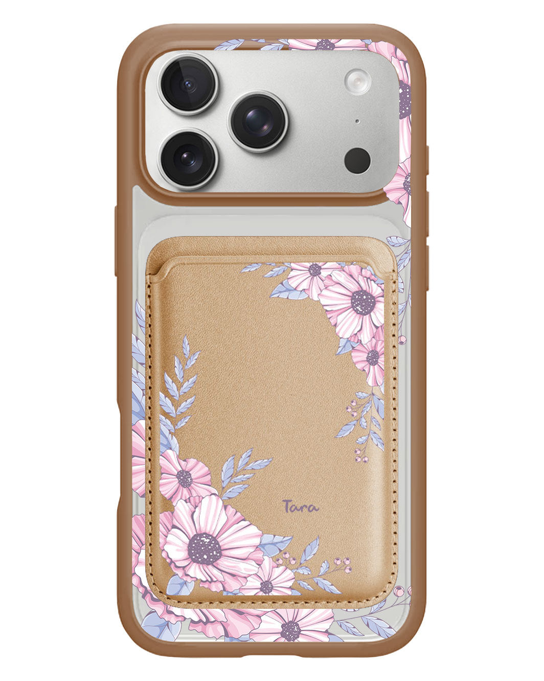 iPhone Magnetic Wallet Case - Pink Blossom