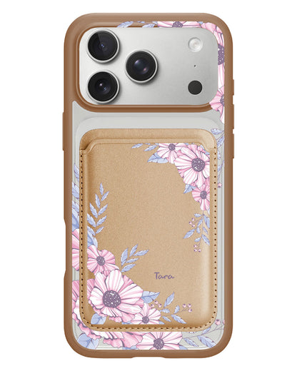 iPhone Magnetic Wallet Case - Pink Blossom