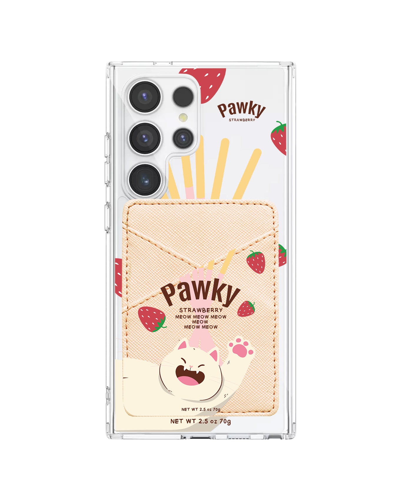 Android Phone Wallet Case - Pawky Cat