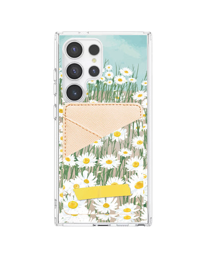 Android Phone Wallet Case - Oil Painting Daisy