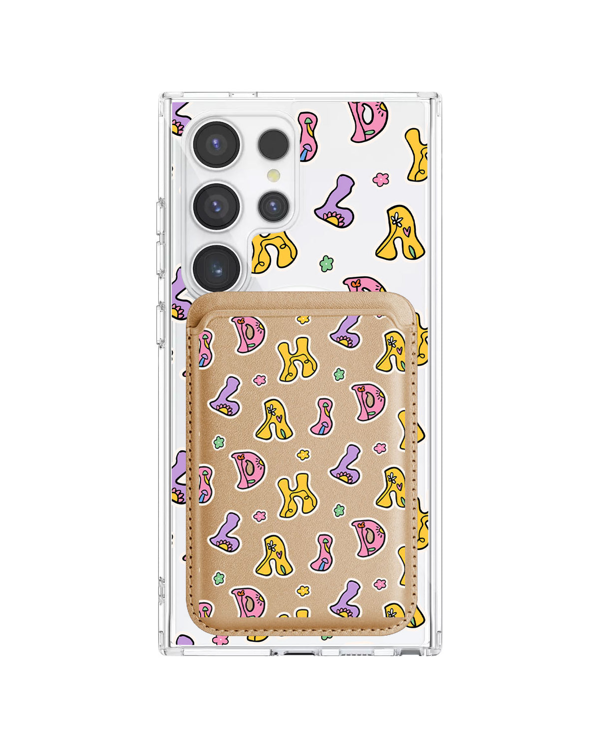 Android Magnetic Wallet Case - Playful Monogram 7.0