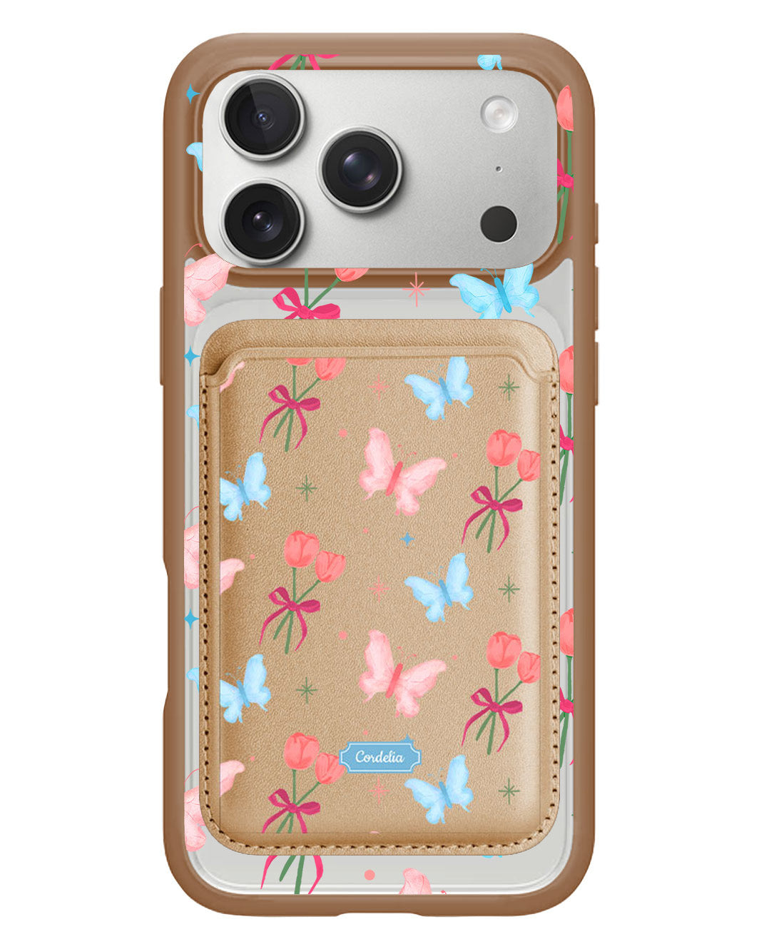 iPhone Magnetic Wallet Case - Coquette Butterfly