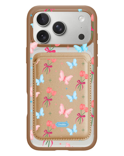 iPhone Magnetic Wallet Case - Coquette Butterfly