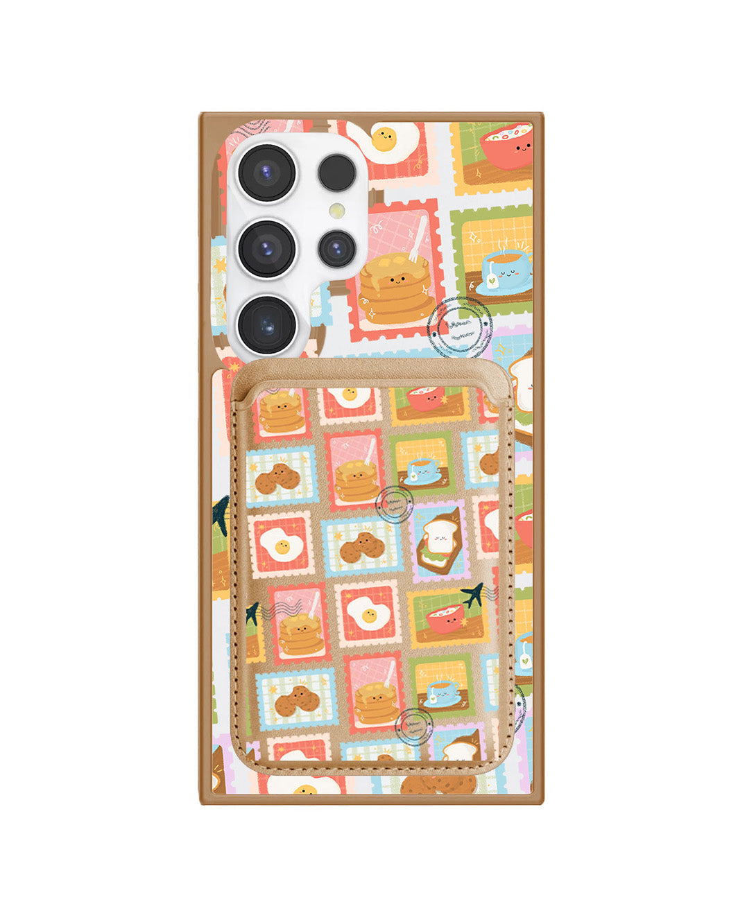 Android Magnetic Wallet Case - Breakfast Menu Stamps