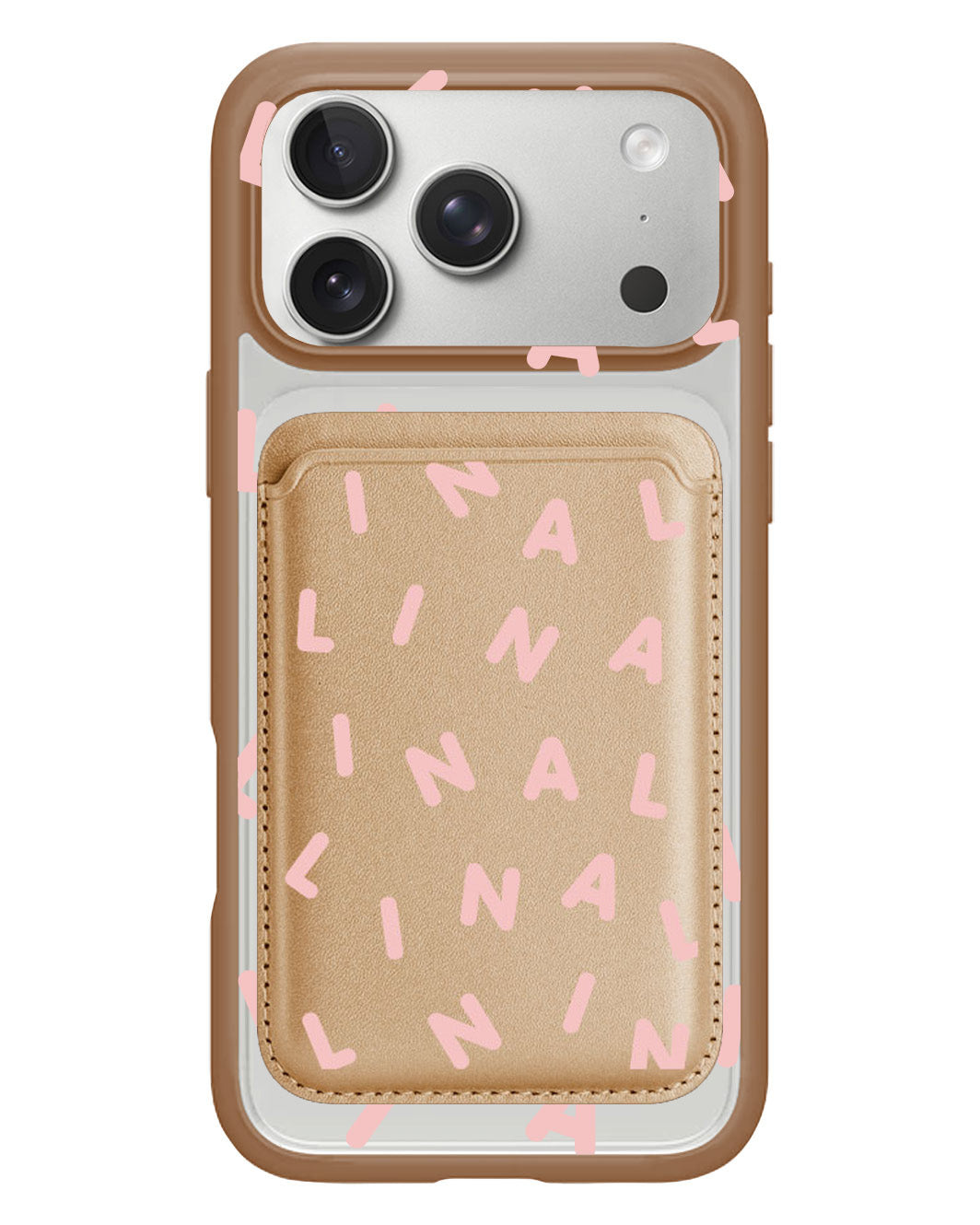 iPhone Magnetic Wallet Case - Monogram 2.0 Pink