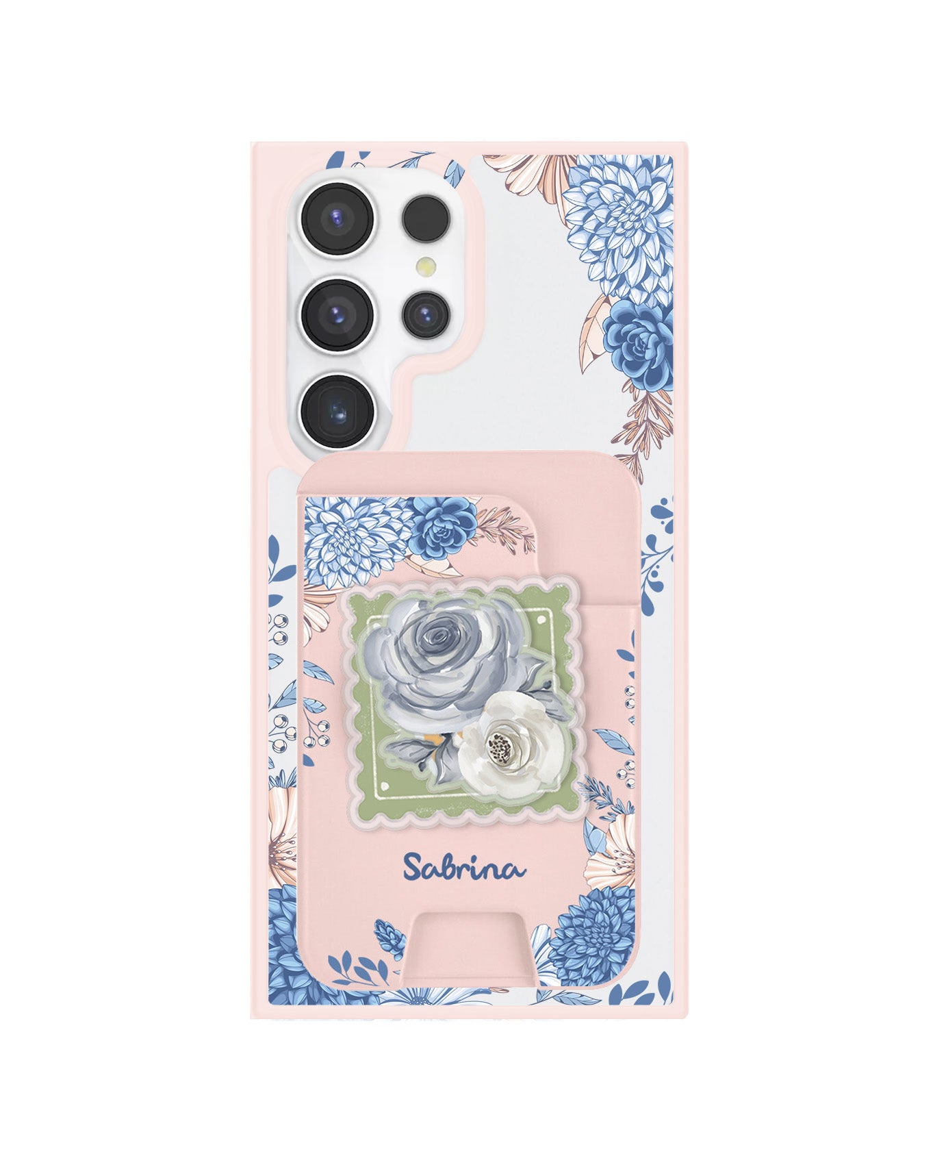 Android Magpop Wallet - Blue Florals