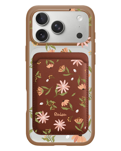 iPhone Magnetic Wallet Case - Cosmos Flower