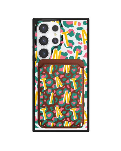Android Magnetic Wallet Case - Leopard Monogram 4.0