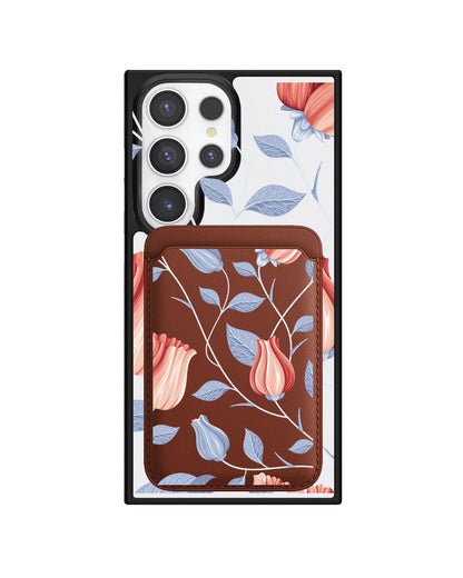 Android Magnetic Wallet Case - Red Tulip