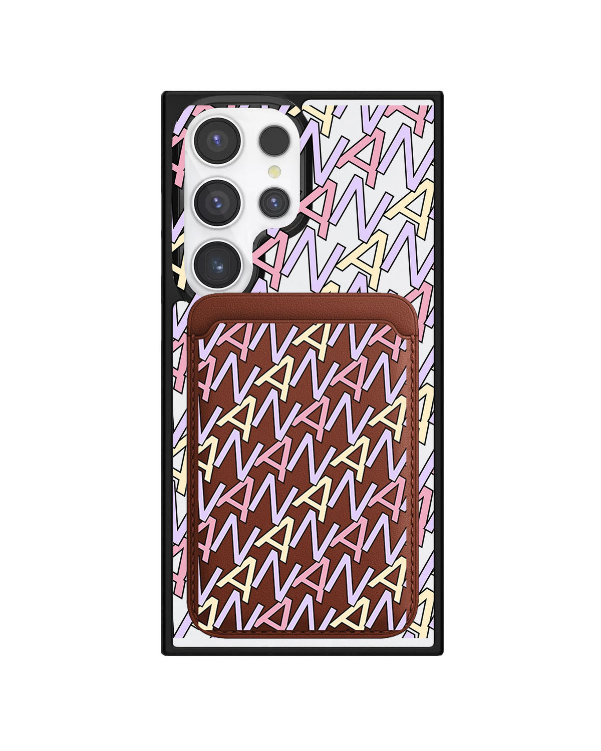 Android Magnetic Wallet Case - Initial Monogram 5.0