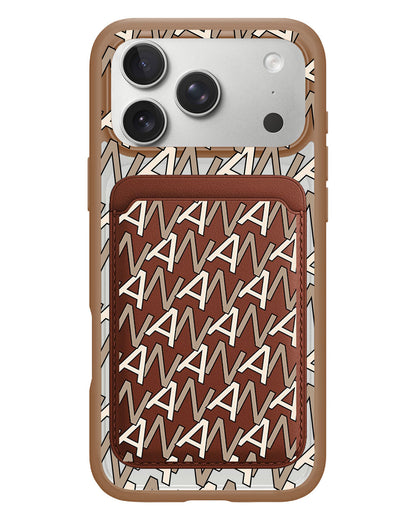 iPhone Magnetic Wallet Case - Initial Monogram 4.0