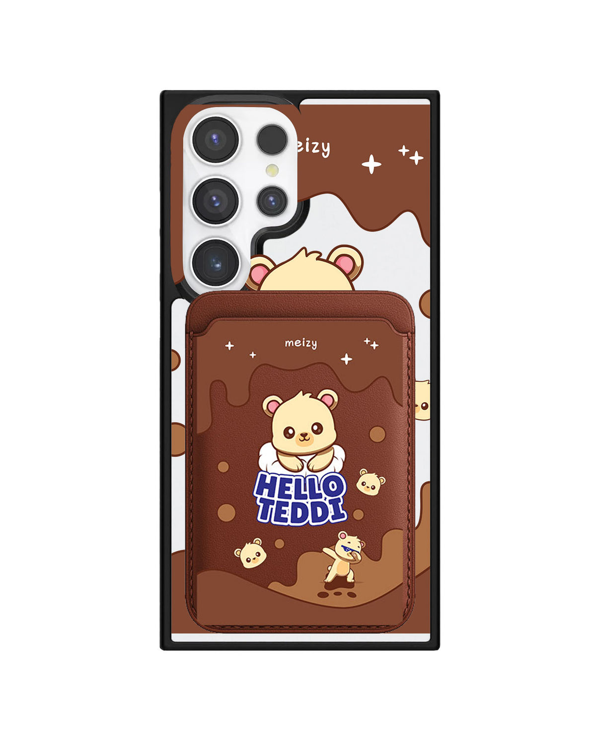 Android Magnetic Wallet Case - Hello Teddy 1.0