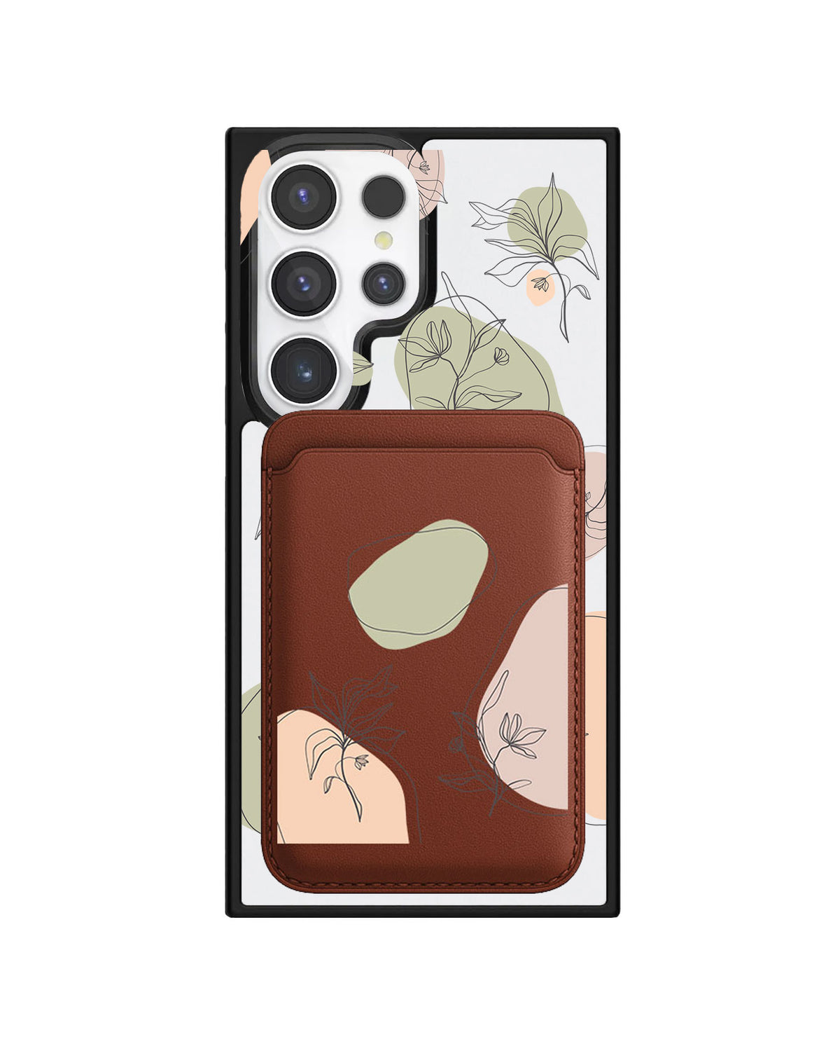 Android Magnetic Wallet Case - Sketchy Flower