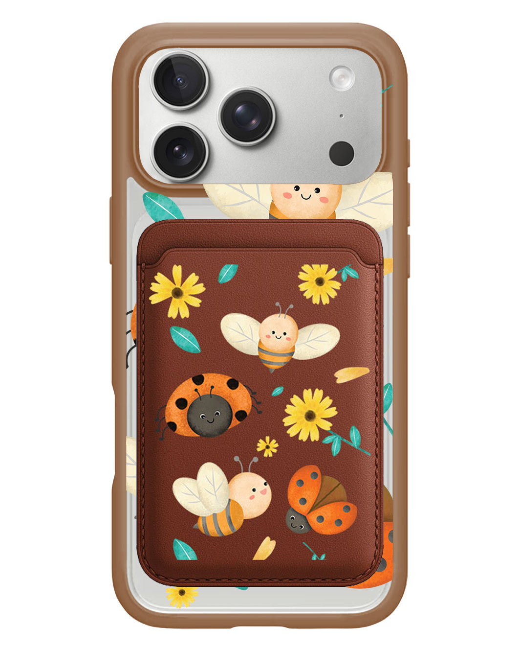 iPhone Magnetic Wallet Case - Lady Bug & Bee