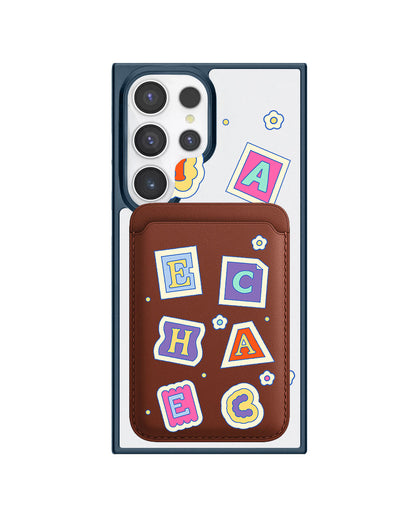 Android Magnetic Wallet Case - Adorable monogram 3.0